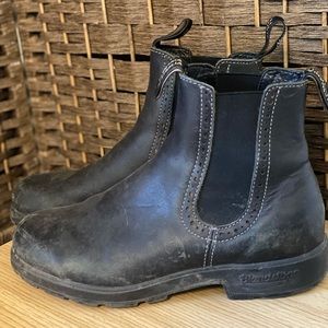 High Top Voltan Black Leather Blundstone Boots #1448